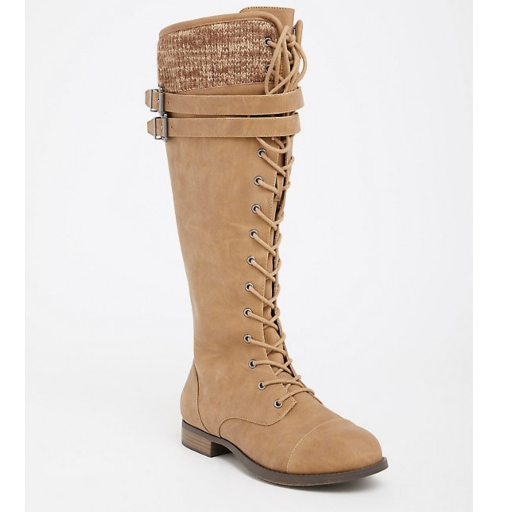 Faux Leather Combat boots
